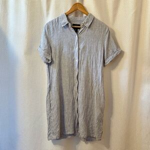 Tahari Linen Shirt Dress
